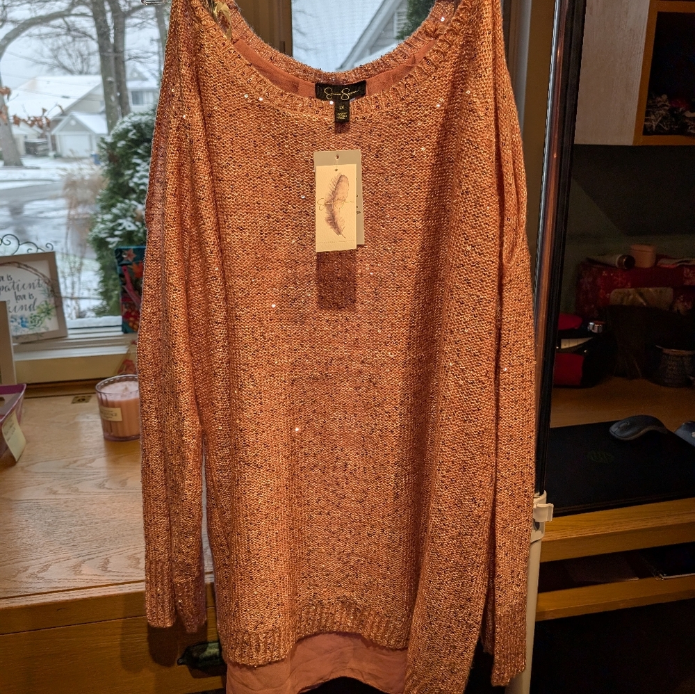 #731 NWT Women's Plus Sweater Jessica Simpson
